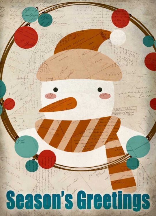 Picture of SEASONS GREETINGS SNOWMAN