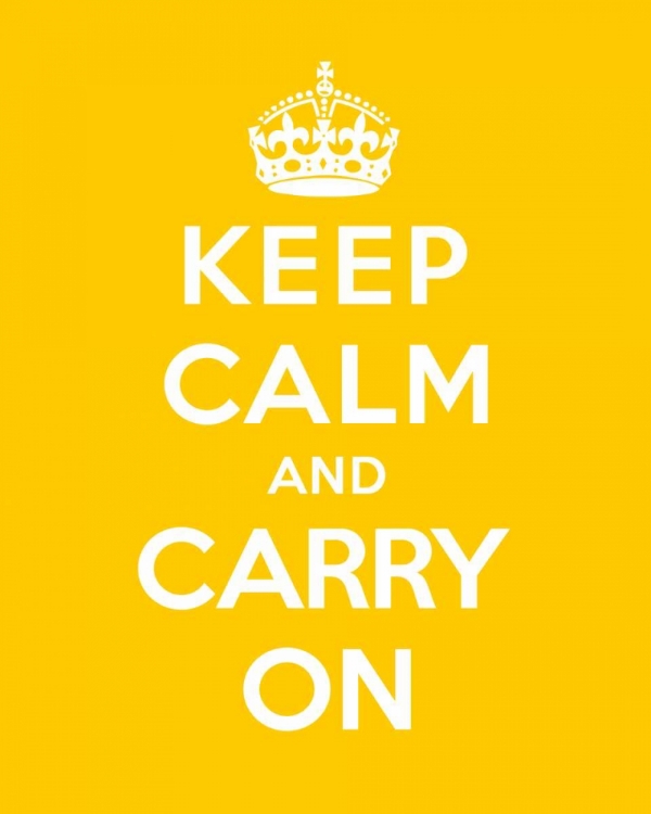 Picture of KEEP CALM AND CARRY ON - YELLOW