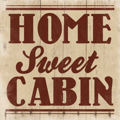 Picture of HOME SWEET CABIN BURGUNDY