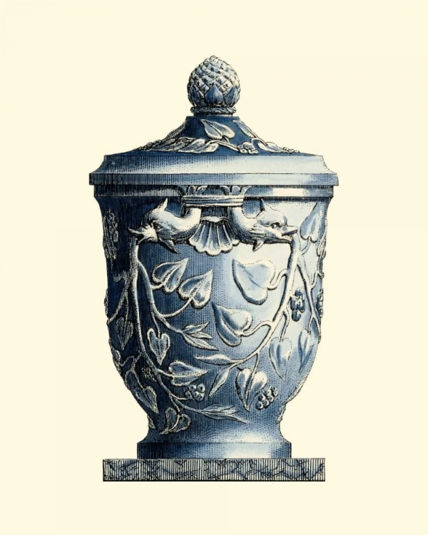 Picture of BLUE PORCELAIN URN I