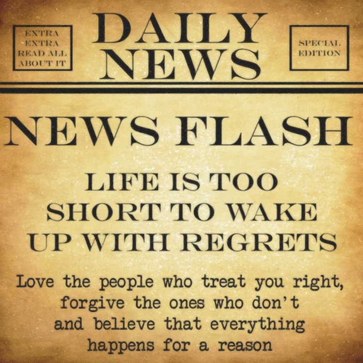 Picture of NEWS FLASH LIFE TO SHORT