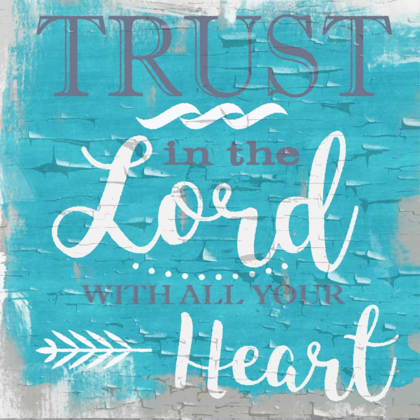 Picture of TRUST IN THE LORD RUSTIC AQUA