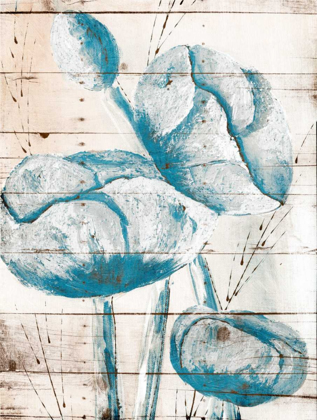 Picture of WHITE WOOD BLUE FLORALS MATE