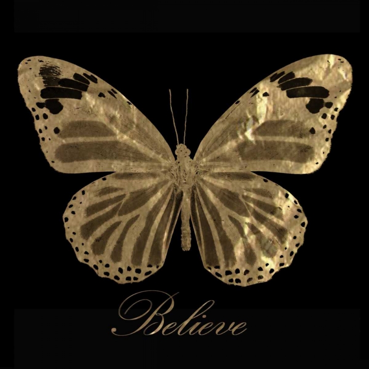 Picture of BELIEVE GOLD BUTTERFLY