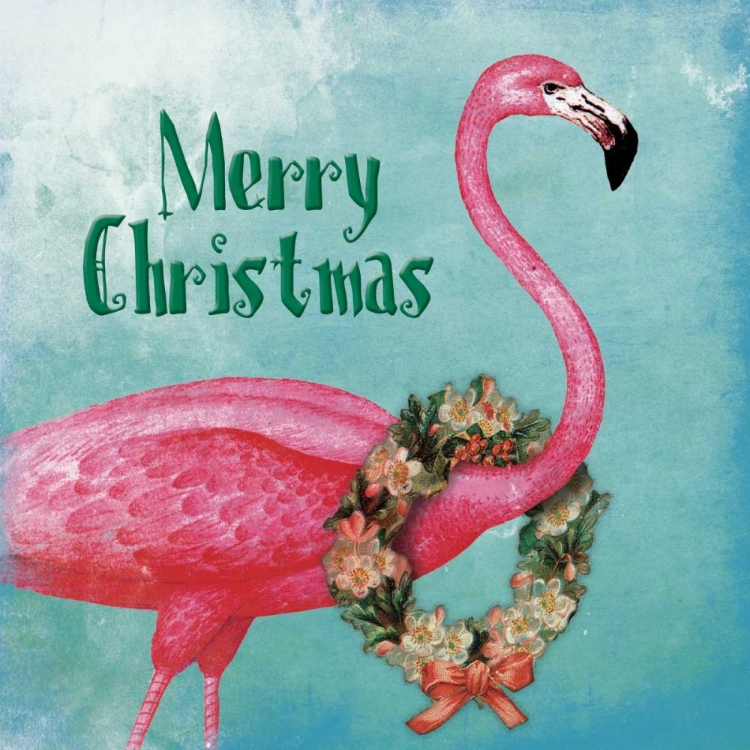 Picture of CHRISTMAS FLAMINGO TEXT