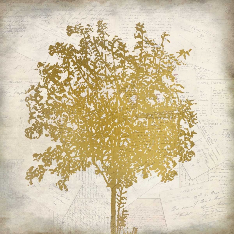 Picture of TREE SILHOUETTE GOLD 4