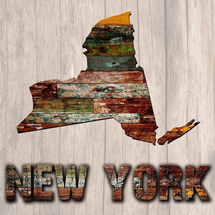 Picture of NEW YORK WOODEN MAP