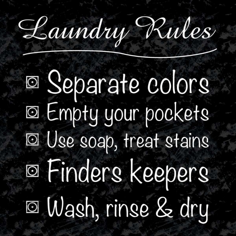 Picture of LAUNDRY RULES