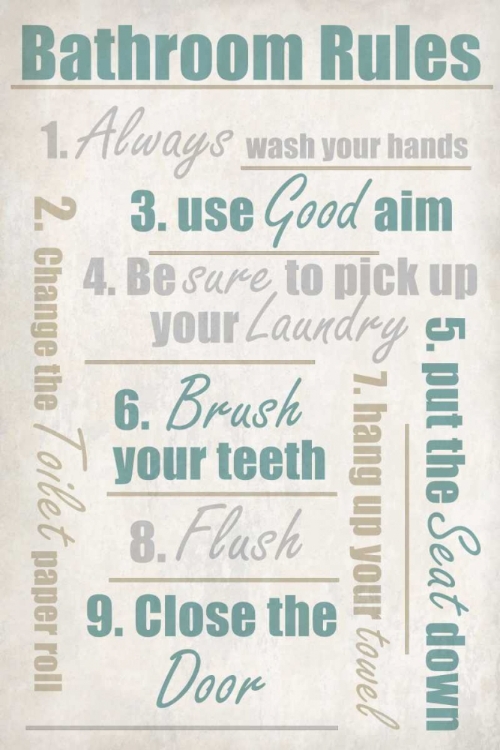 Picture of CONCRETE BATHROOM RULES