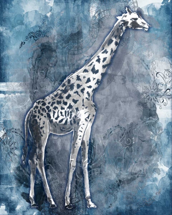 Picture of GREY BLUE GIRAFFE