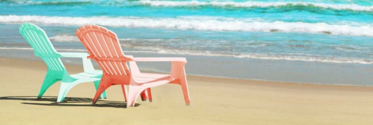 Picture of BRIGHT ADIRONDAK CHAIRS ON THE BEACH