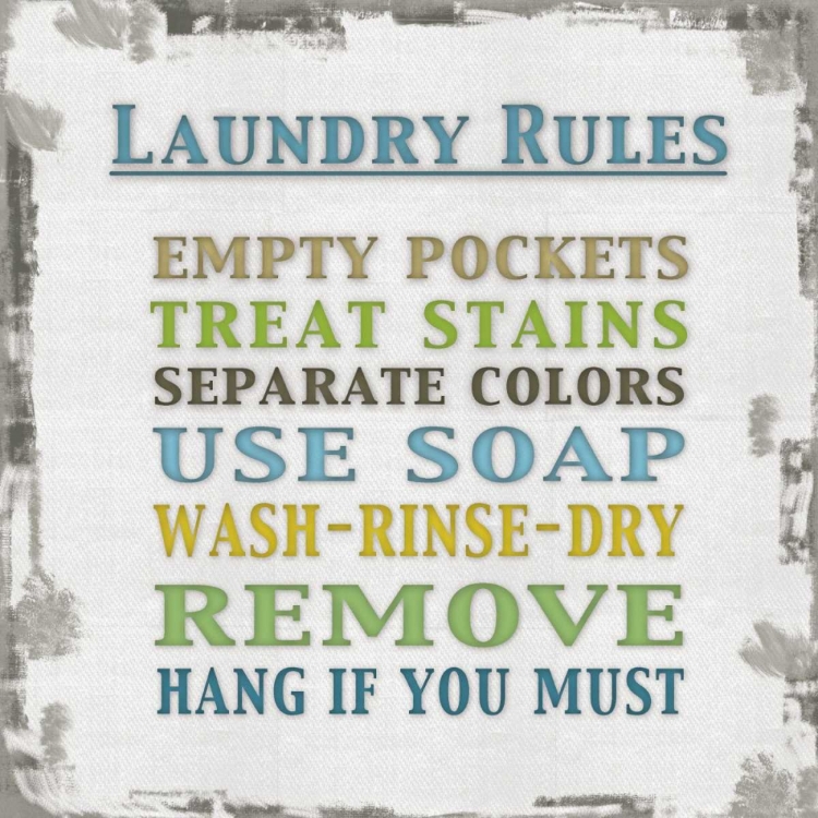 Picture of LAUNDRY RULES