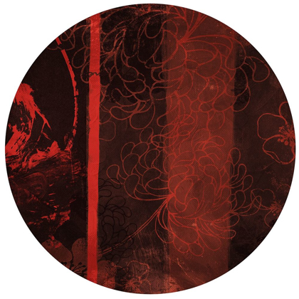 Picture of RED SHADE FLORAL CIRCLE