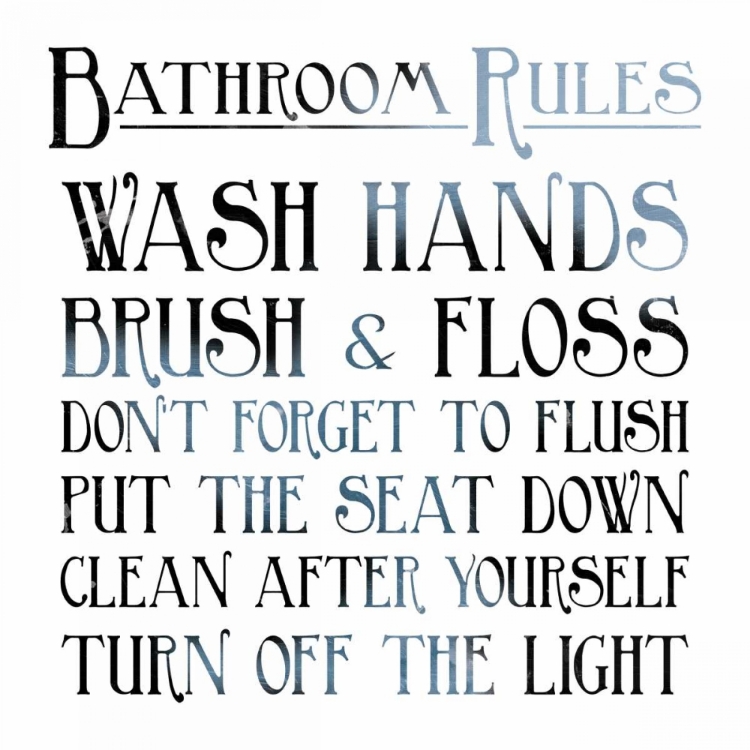 Picture of BATHROOM RULES