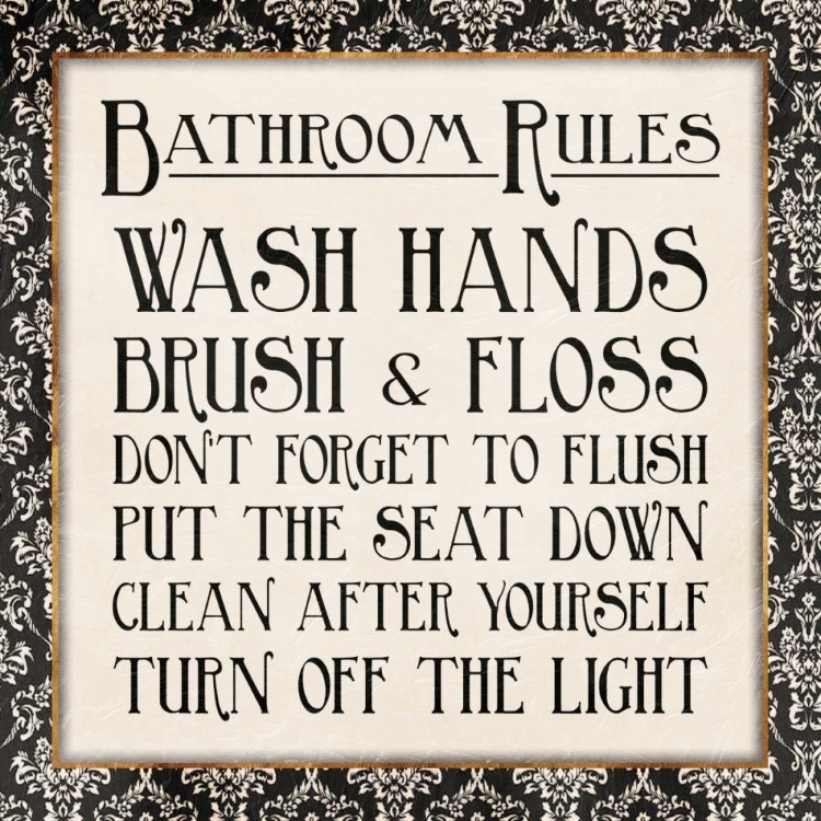 Picture of BLACK GOLD BATH RULES