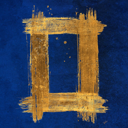 Picture of GOLD RECTANGLE ON BLUE