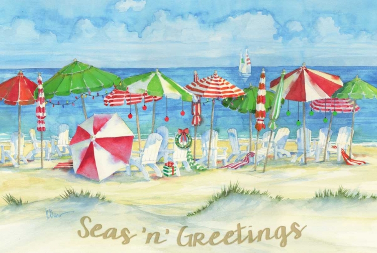 Picture of HOLIDAY BEACH WATERCOLOR