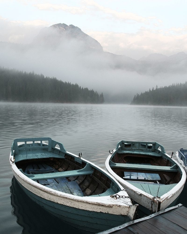 Picture of TWO ROWBOATS AT PIER