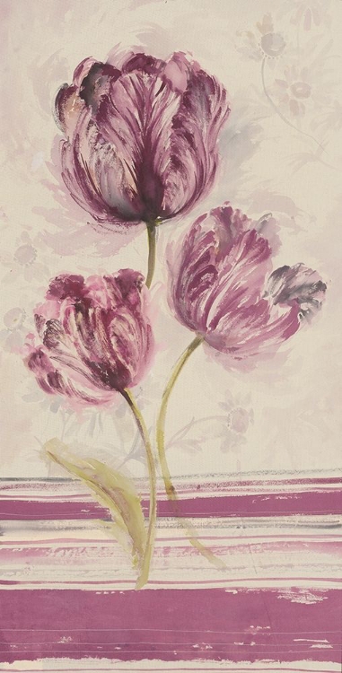 Picture of FLORAL WITH STRIPES I