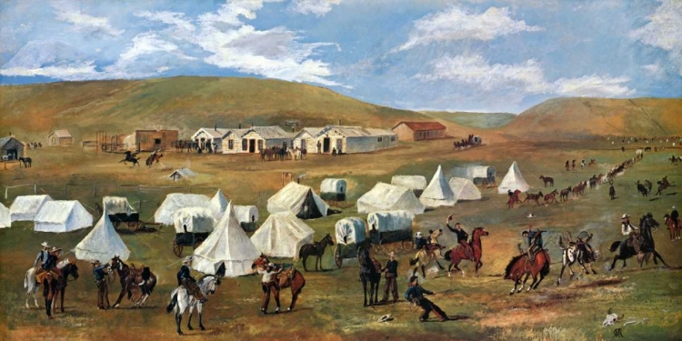 Picture of COWBOY CAMP DURING THE ROUNDUP