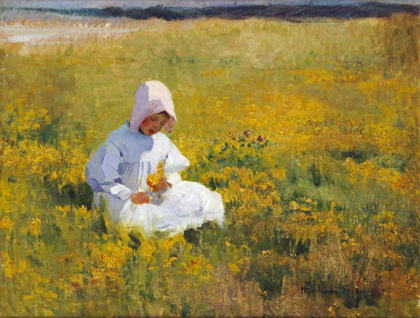 Picture of A YOUNG GIRL PICKING FLOWERS