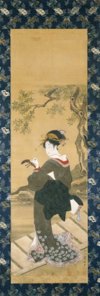 Picture of PORTRAIT OF A WOMAN TUNING HER SHAMISEN ON A VERANDA