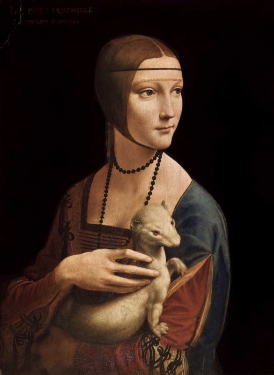 Picture of PORTRAIT OF CECILIA GALLERANI - LADY WITH AN ERMINE