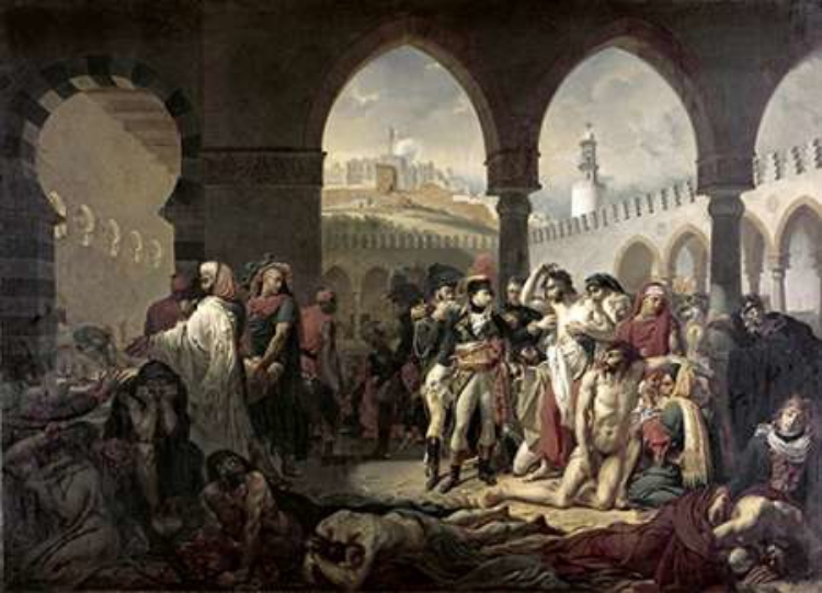 Picture of NAPOLEON BONAPARTE VISITING THE PLAGUE STRICKEN AT JAFFA