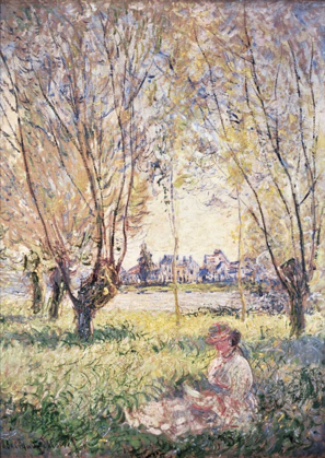 Picture of WOMAN SEATED UNDER THE WILLOWS