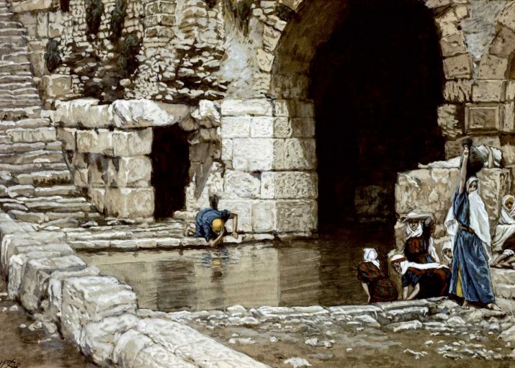 Picture of BLIND MAN WASHES IN THE POOL OF SILOAM