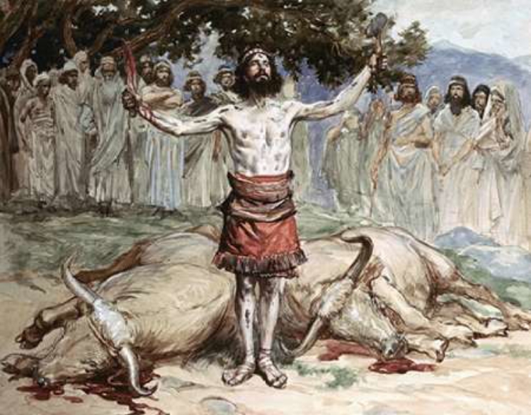 Picture of SAUL SACRIFICES THE OXEN