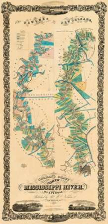 Picture of CHART OF THE LOWER MISSISSIPPI RIVER, 1858