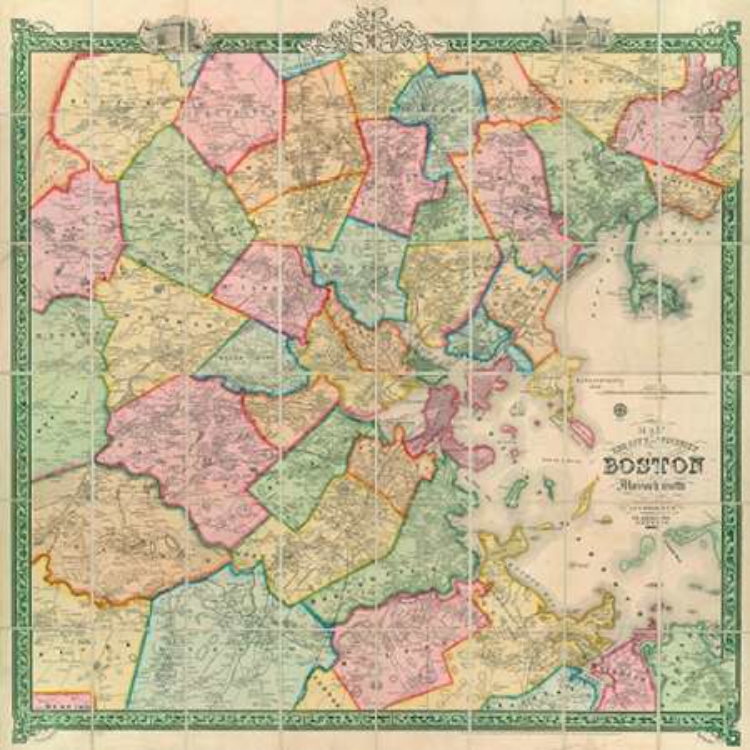 Picture of BOSTON AND VICINITY, 1852