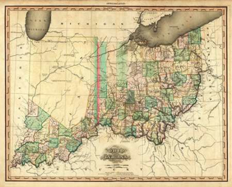 Picture of OHIO AND INDIANA, 1823