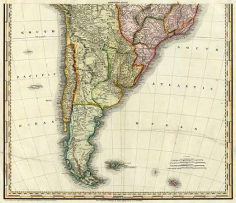 Picture of SOUTH AMERICA AND WEST INDIES, 1823