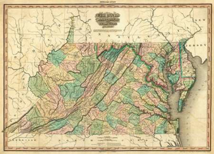 Picture of VIRGINIA, MARYLAND AND DELAWARE, 1823