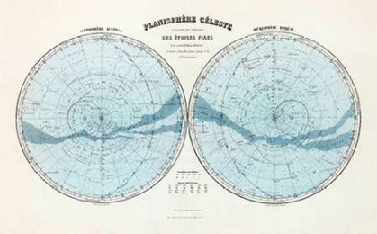 Picture of PLANISPHERE CELESTE, HEMISPHERE AUSTRAL, HEMISPHERE BOREAL, 1892