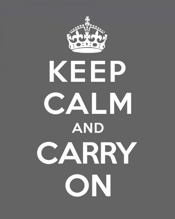 Picture of KEEP CALM AND CARRY ON - GRAY