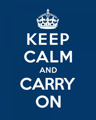 Picture of KEEP CALM AND CARRY ON - BLUE