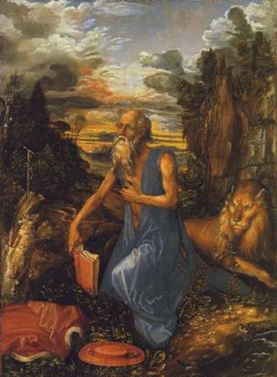 Picture of ST JEROME IN A LANDSCAPE