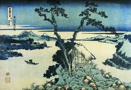 Picture of A VIEW OF MOUNT FUJI ACROSS LAKE SUWA IN SHINANO PROVINCE 1831