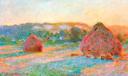 Picture of HAYSTACKS END OF SUMMER EVENING 1891