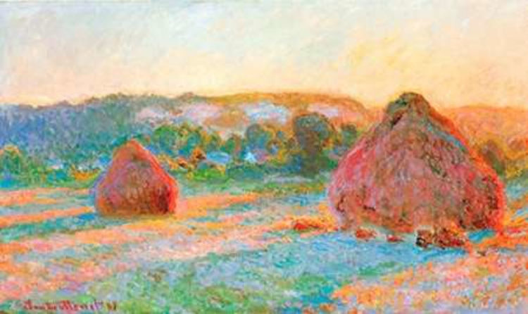 Picture of HAYSTACKS END OF SUMMER EVENING 1891