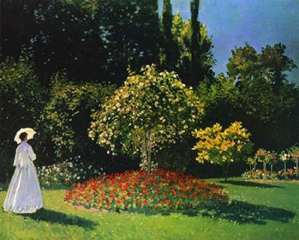 Picture of LADY IN THE GARDEN 1867