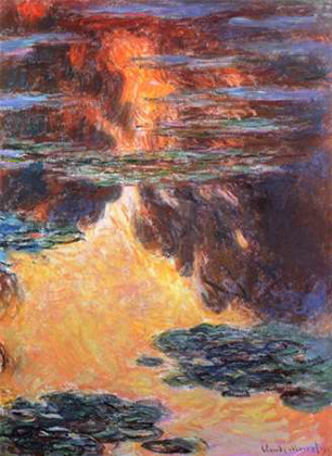 Picture of NYMPHEAS SUNSET EFFECT 1907