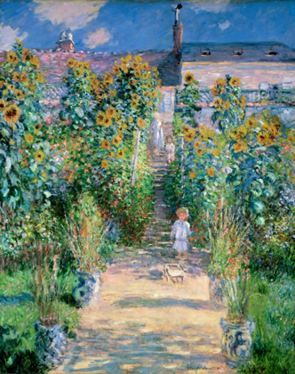 Picture of THE ARTISTS GARDEN AT VETHEUIL 1881