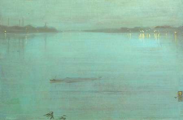 Picture of NOCTURNE BLUE AND SILVER CREMORNE LIGHTS 1872