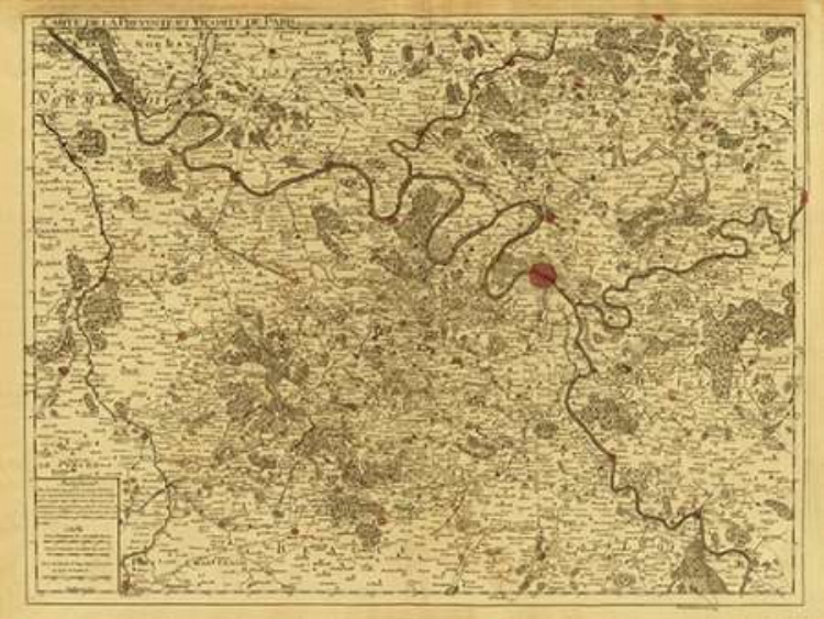 Picture of PARIS, FRANCE, 1711 - TEA STAINED