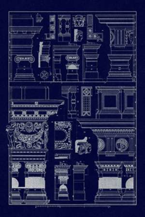 Picture of DETAILS OF BASILICA AT VICENZA AND LIBRARY AT VENICE (BLUEPRINT)