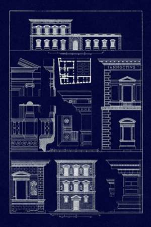 Picture of PALAZZOS PANDOLFINI AND BARTOLINI AT FLORENCE (BLUEPRINT)